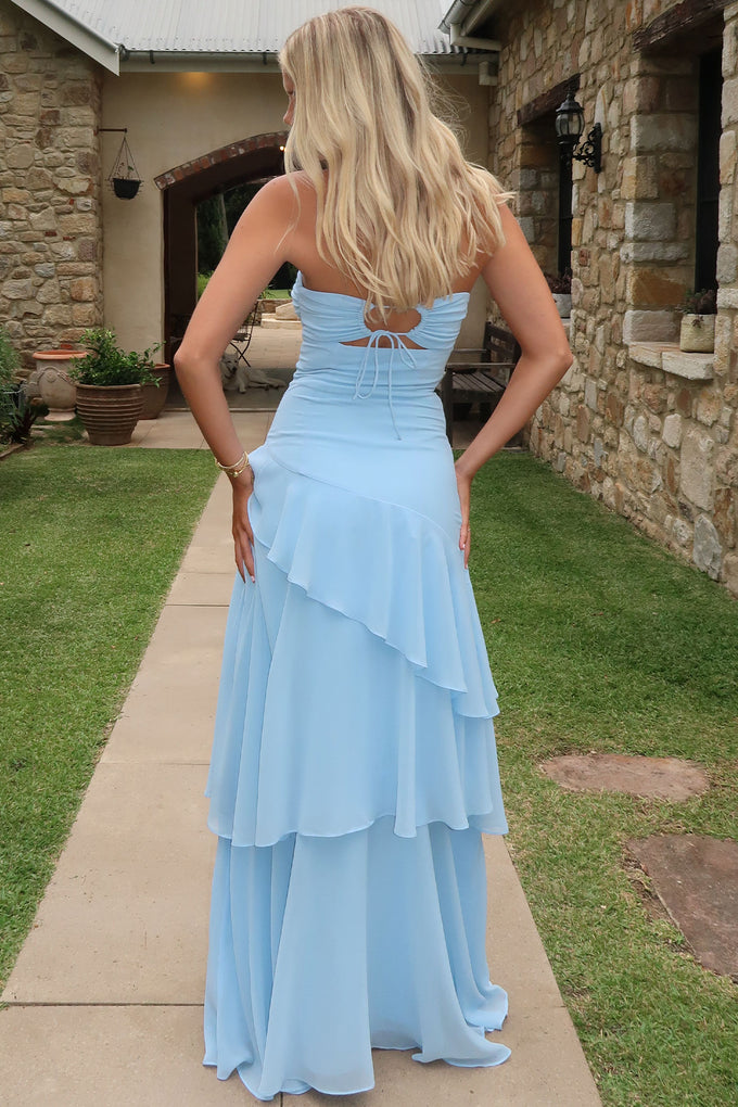 Gretta Strapless Maxi Dress - Blue - View 5 | Shop Formal Dress