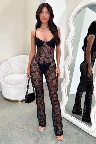 Luisa Lace Jumpsuit - Black main image 0