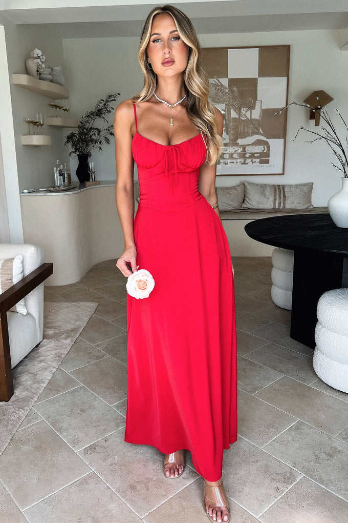 Shop Formal Dress Red - Dress Maxi Magdalena