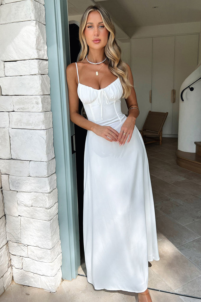Shop Formal Dress - Magdalena Maxi Dress - White featured image