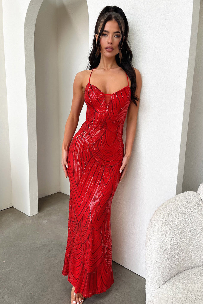 Collective Dress - Nolan Maxi Dress - Red image 5