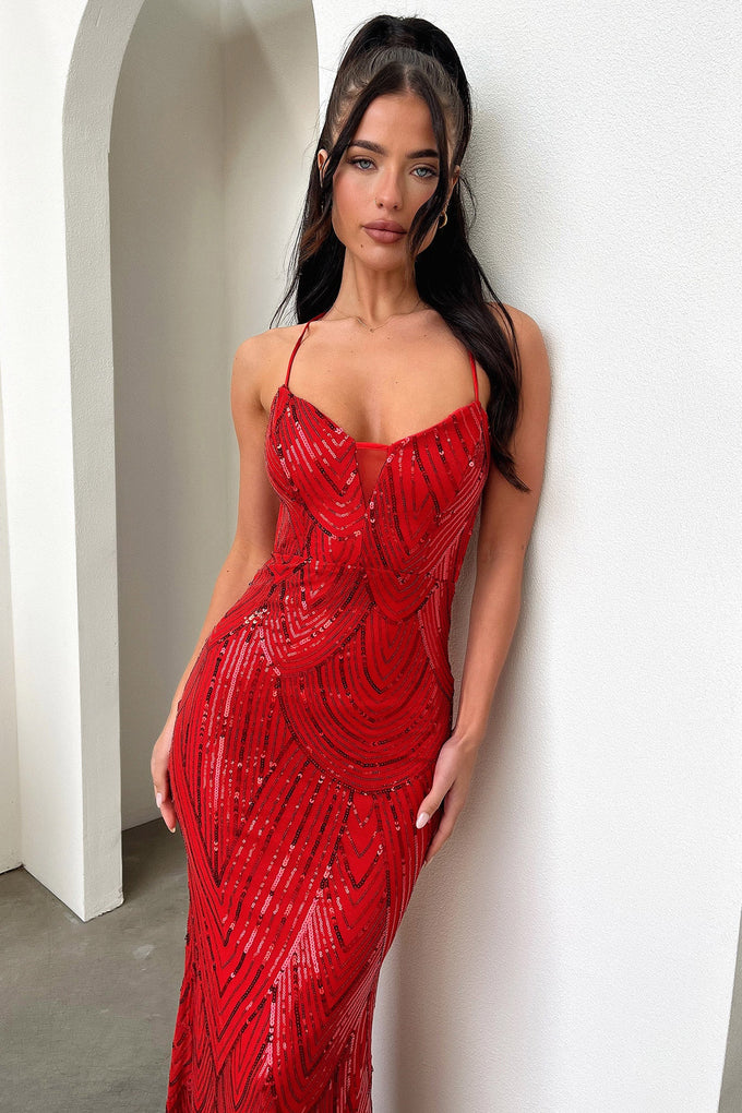 Collective Dress - Nolan Maxi Dress - Red image 3