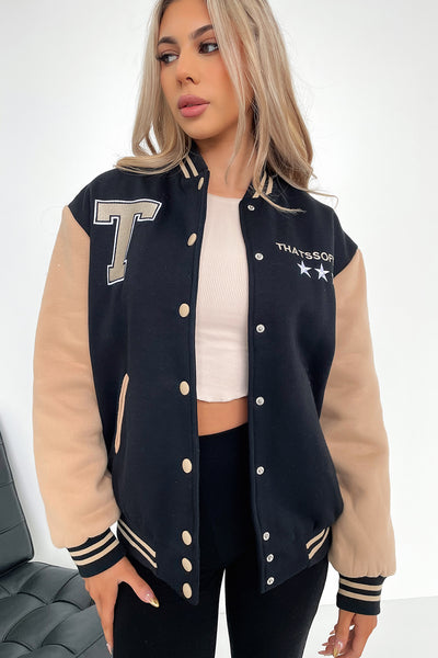 Theory DEX Varsity outlet Jacket in Navy/Black Women's Large