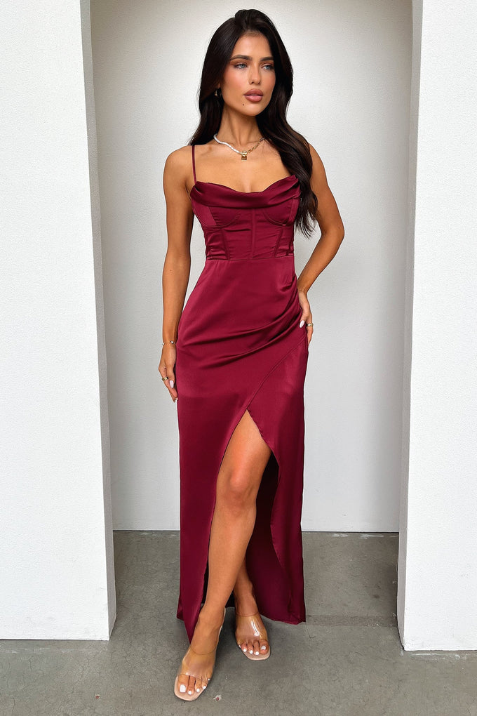 Aiana Satin Maxi Dress