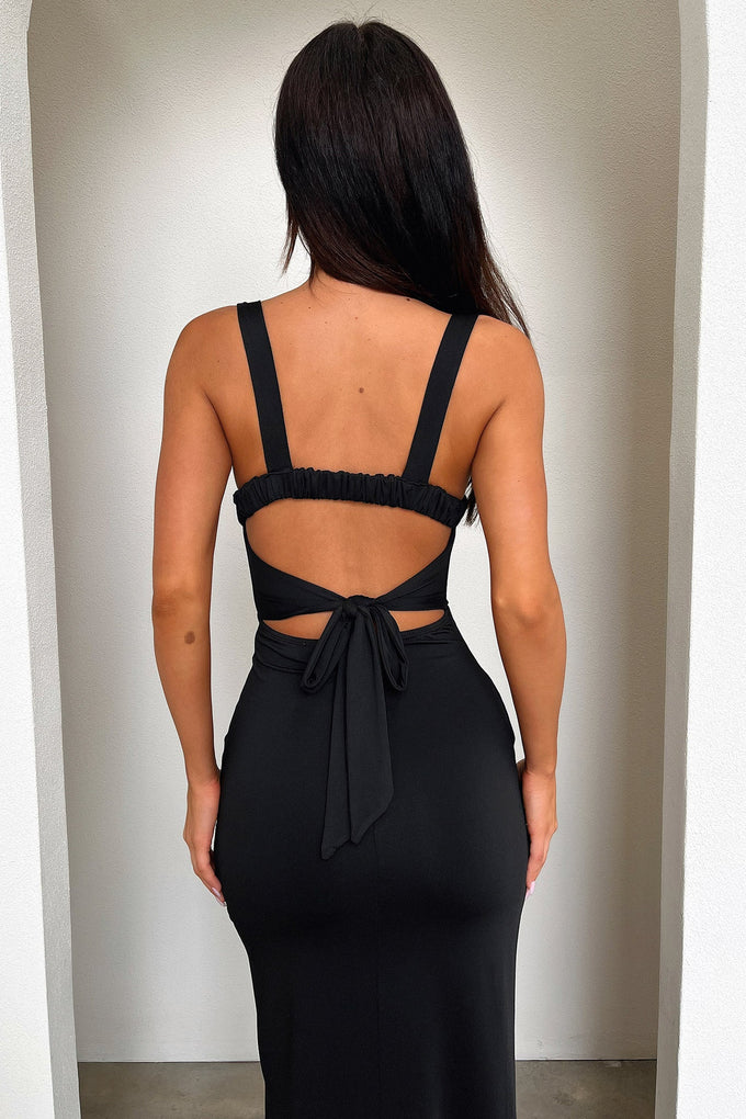 Shop Formal Dress - Calvary Maxi Dress - Black sixth image