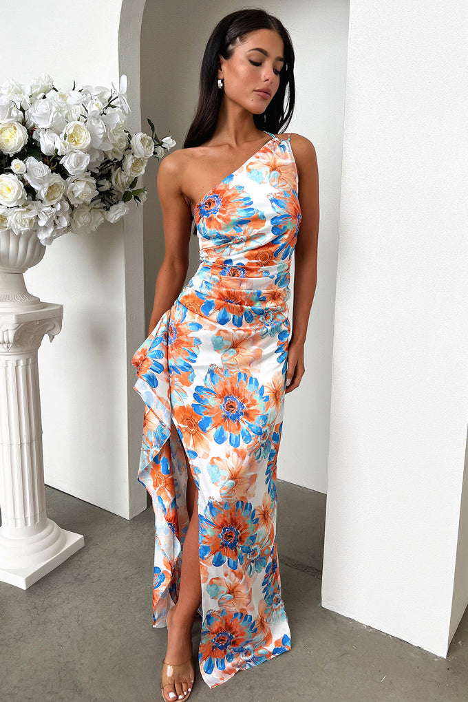 Shop Formal Dress - Elianna Maxi Dress - Blue Floral third image