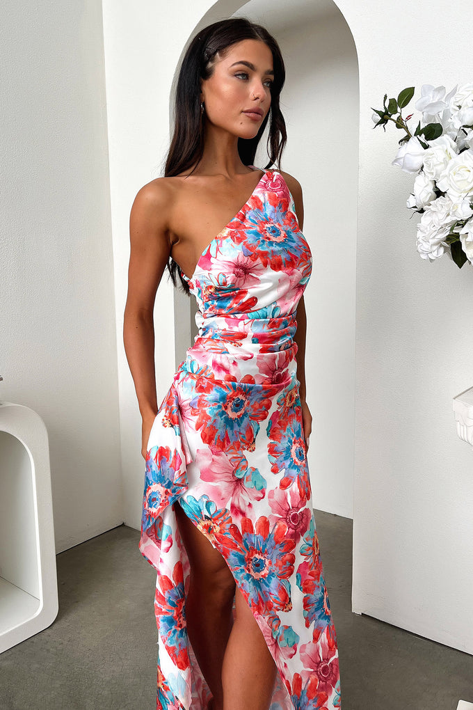 Shop Formal Dress - Elianna Maxi Dress - Pink Floral fifth image
