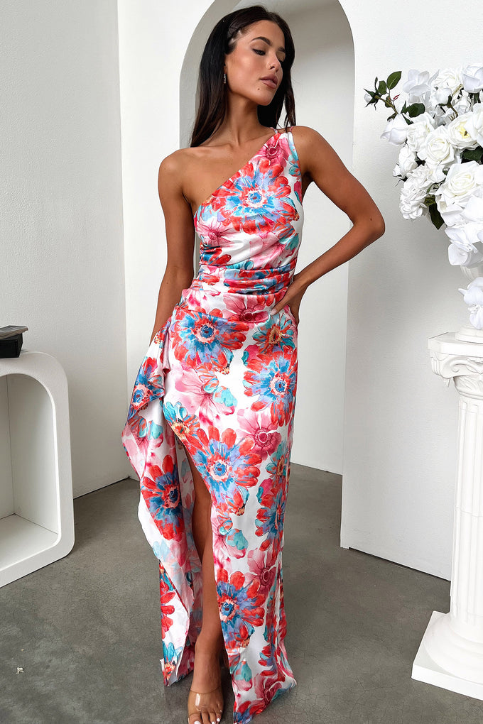 Shop Formal Dress - Elianna Maxi Dress - Pink Floral fourth image