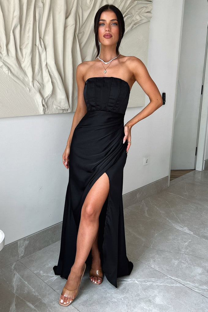 Shop Formal Dress - Fleur Maxi Dress - Black third image