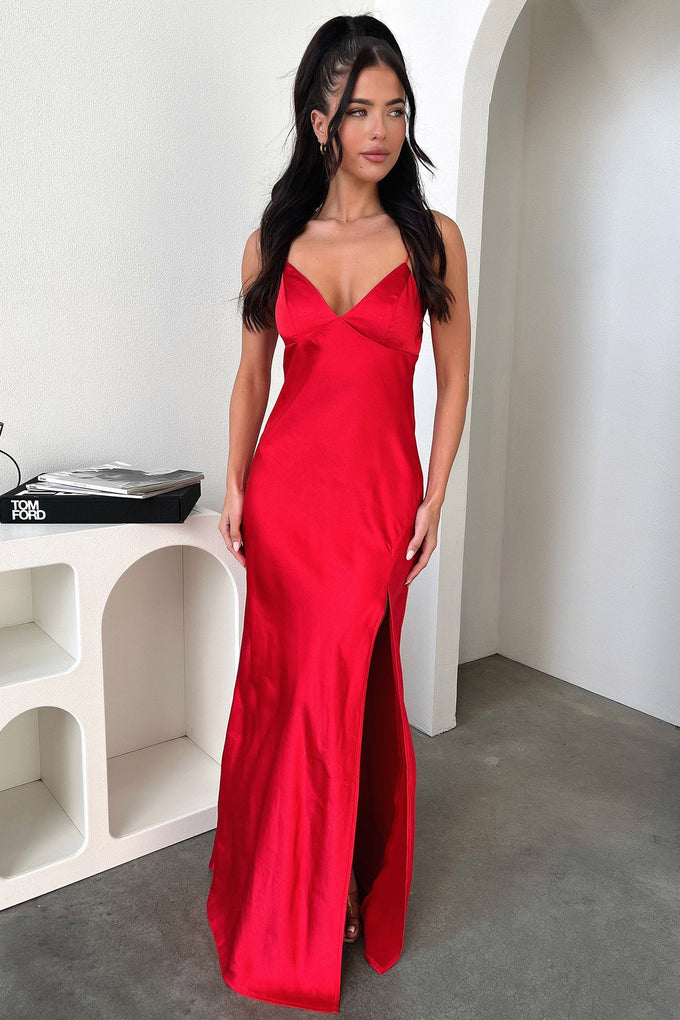 Jennifer Maxi Dress - Red – Thats So Fetch AU