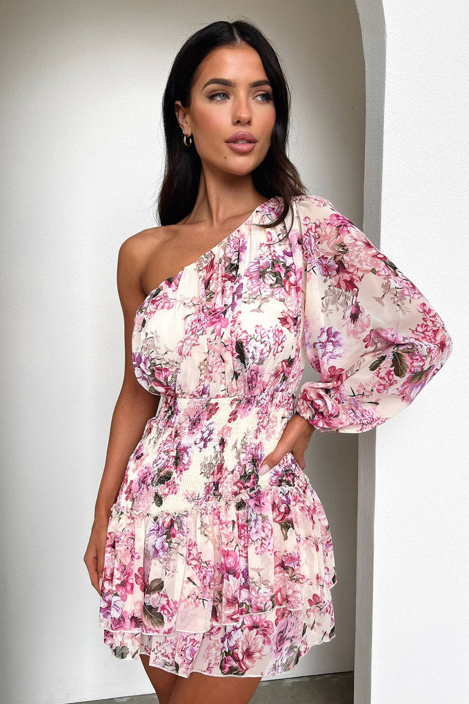 Katina Mini Dress - Pink Floral Katina Mini Dress - Pink Floral