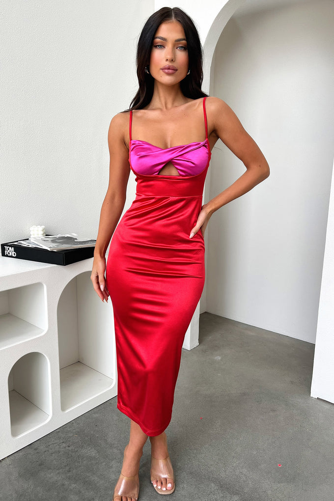 Krista Midi Dress - Red – Thats So Fetch AU