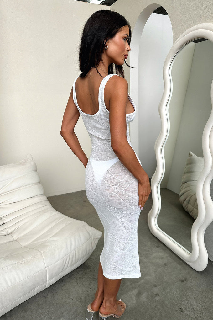 Mallena Midi Dress - White