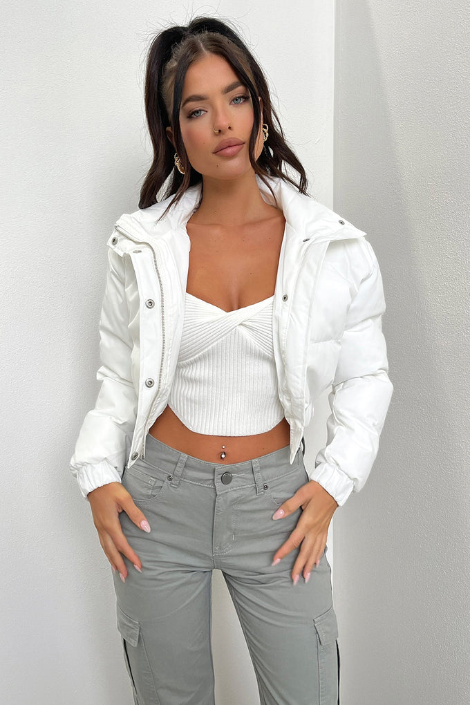 Manchester Puffer Jacket - White – Thats So Fetch AU