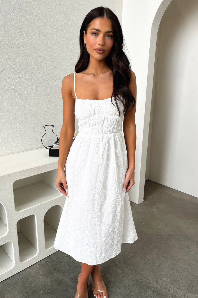 Mik Midi Dress - White