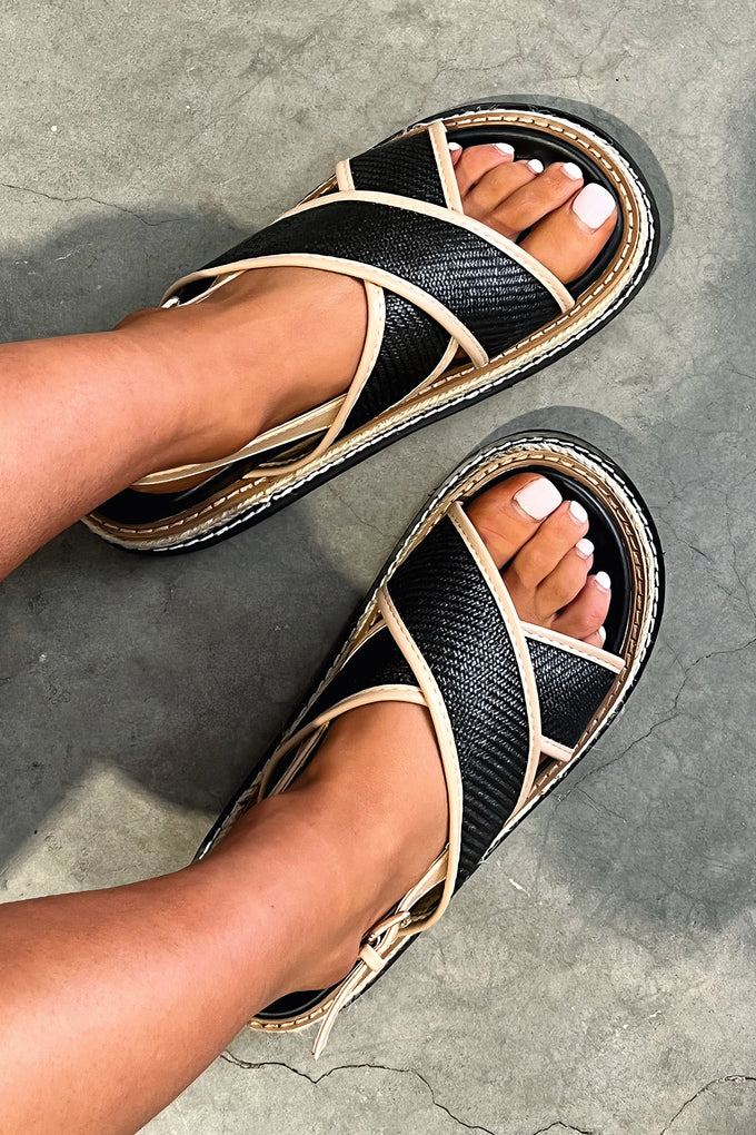 Mykonos Platform Sandals Black - Main Image