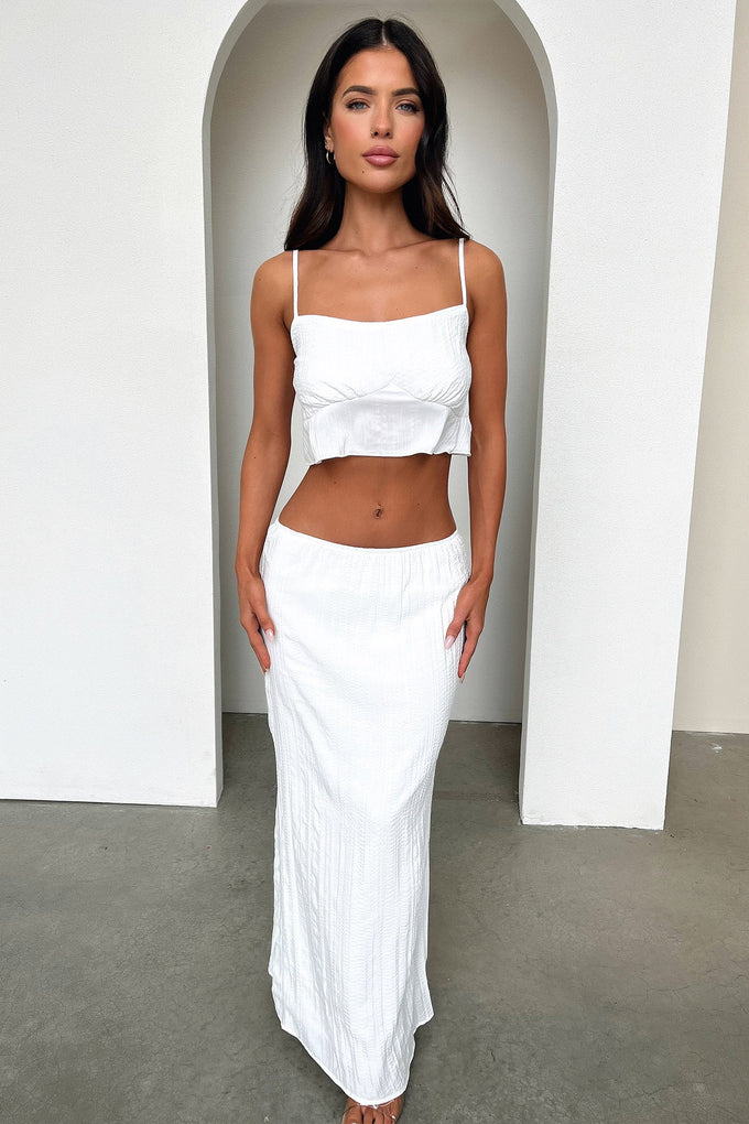 Navine Maxi Skirt - White