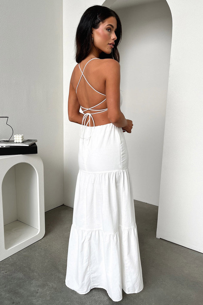 Nethia Maxi Dress - White – Thats So Fetch AU