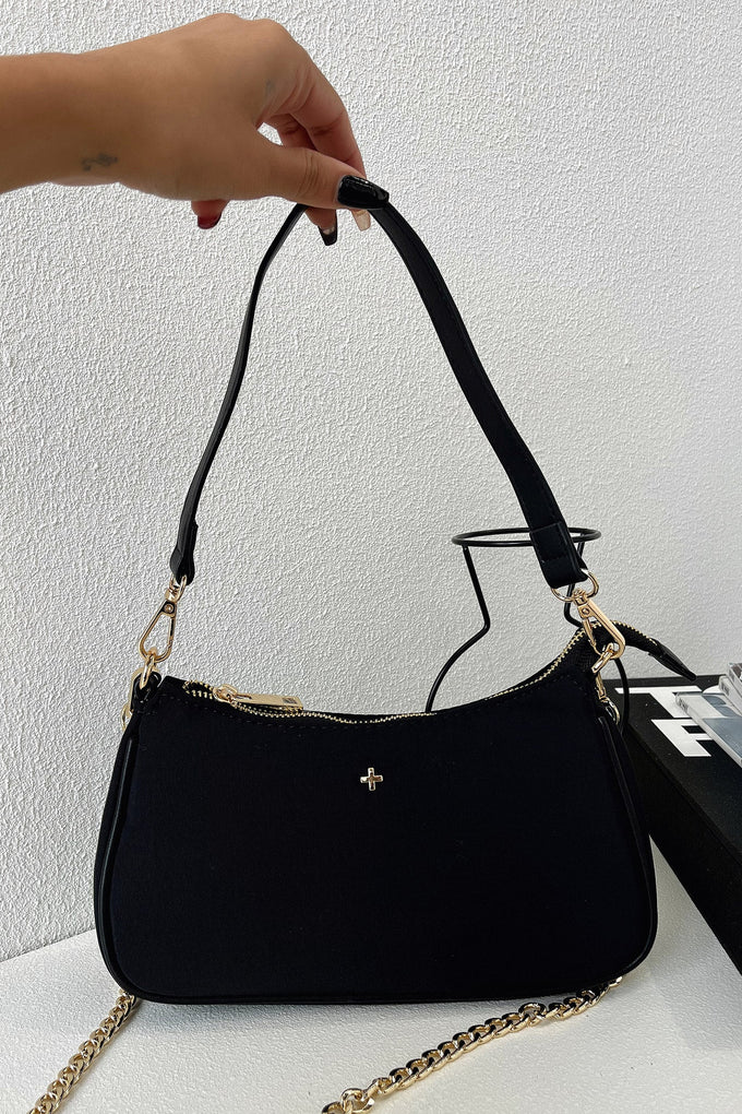 Peta + Jain Rosalia Shoulder Bag With Chain - Black/Gold