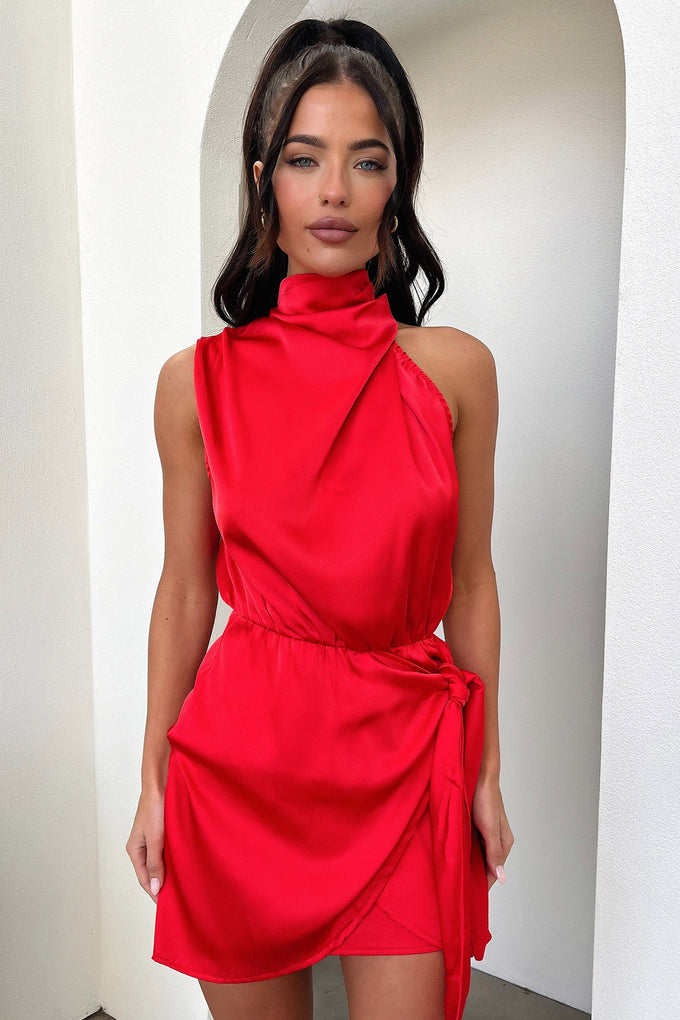 Santorini Mini Dress - Red
