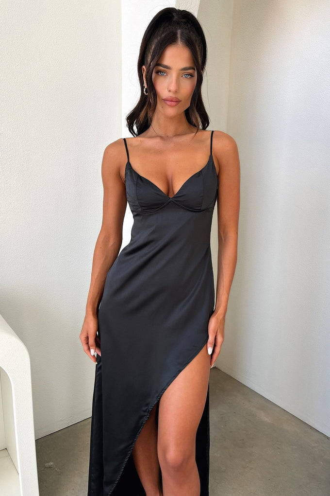 Shop Formal Dress - Sarcia Maxi Dress - Black fourth image