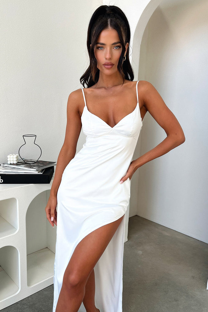 Shop Formal Dress - Sarcia Maxi Dress - White third image