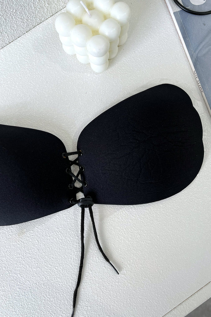 Invisible Push Up Bra in Black