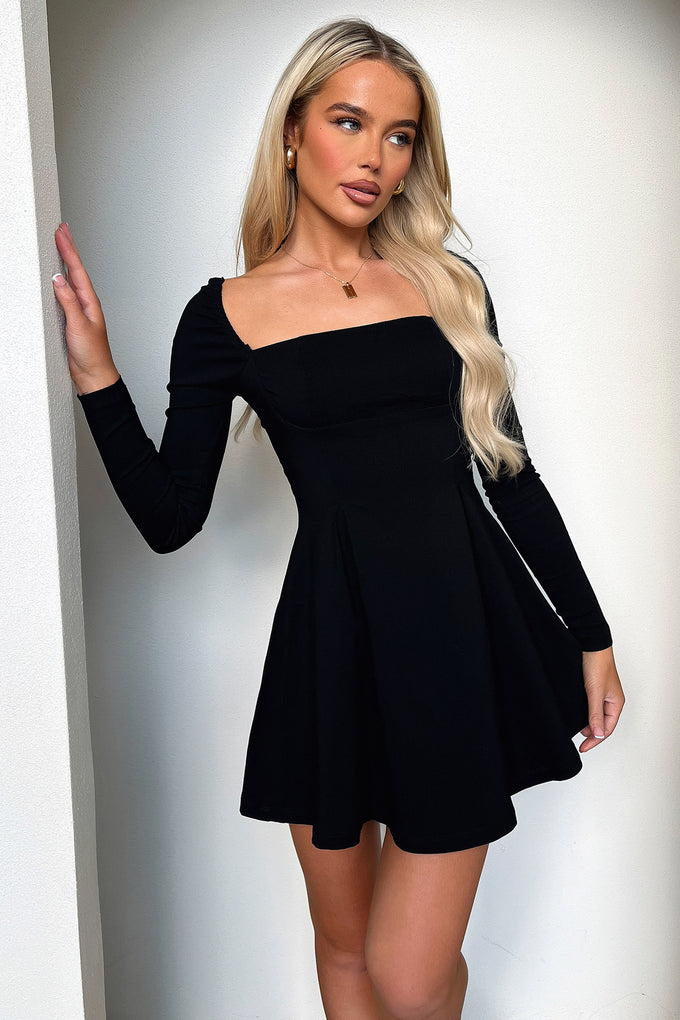 Collective Dress - Tabitha Mini Dress - Black fifth image