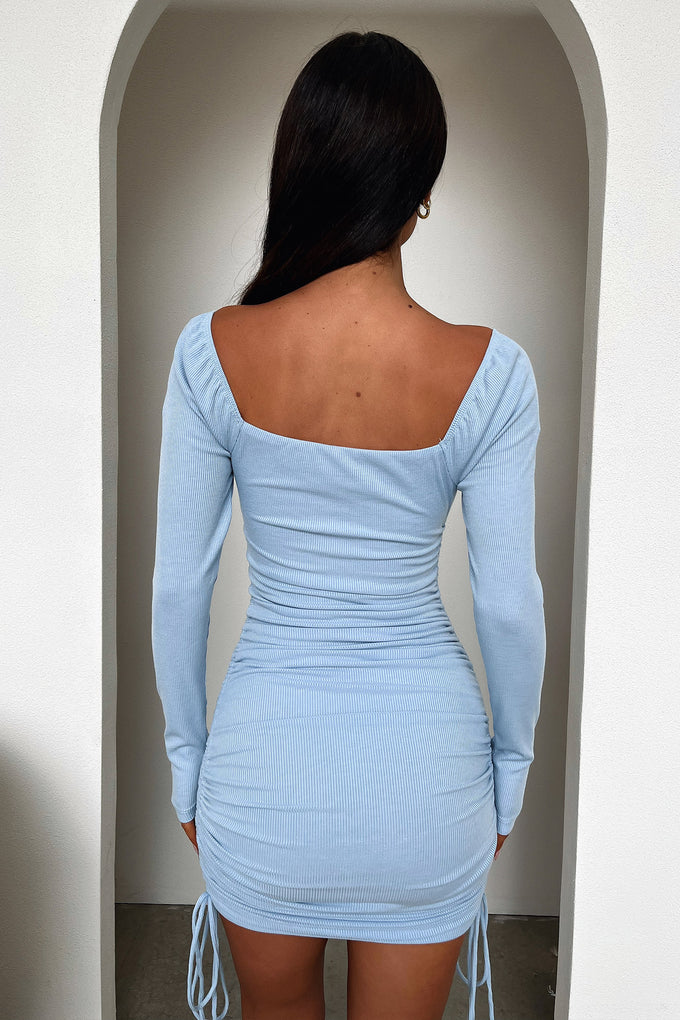 Terri Long Sleeve Dress - Blue