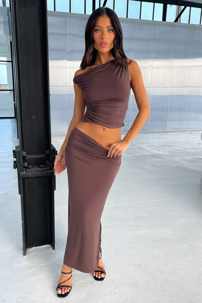 Vamika Maxi Skirt Brown - Main Image