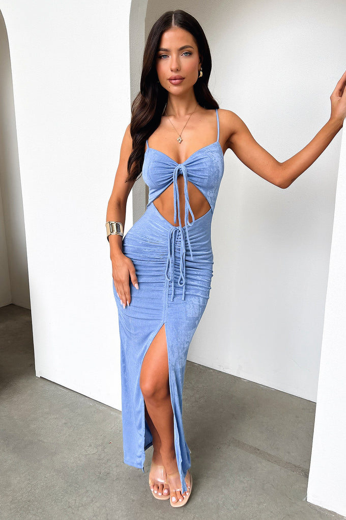 Zahara Midi Dress - Blue