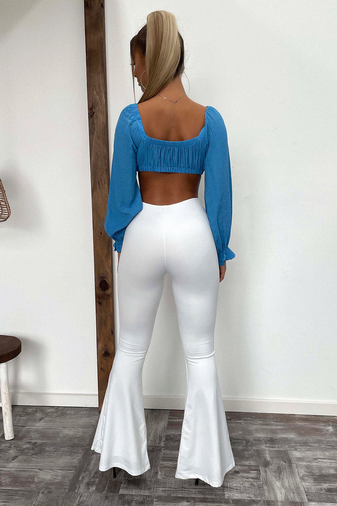 Zoya Flare Pants - White – Thats So Fetch AU