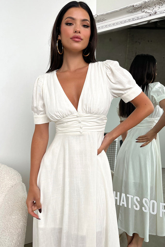 Ariella Midi Dress - White