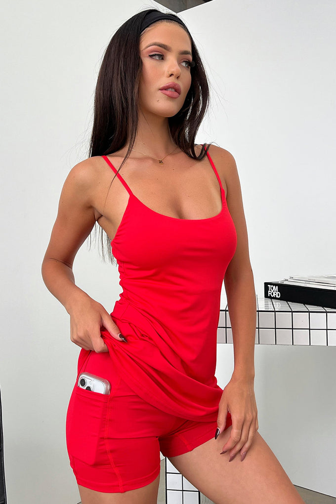 Kyri Tennis Dress - Red