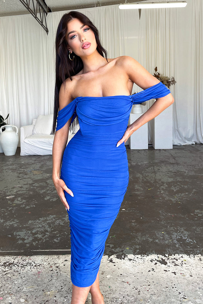 Lucinda Midi Dress - Royal Blue – Thats So Fetch AU