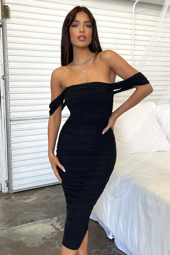 Lucinda Midi Dress - Black – Thats So Fetch AU