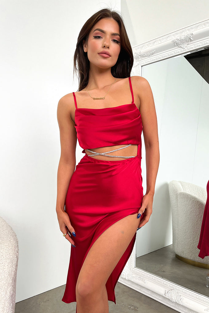 Kamdyn Midi Dress - Red