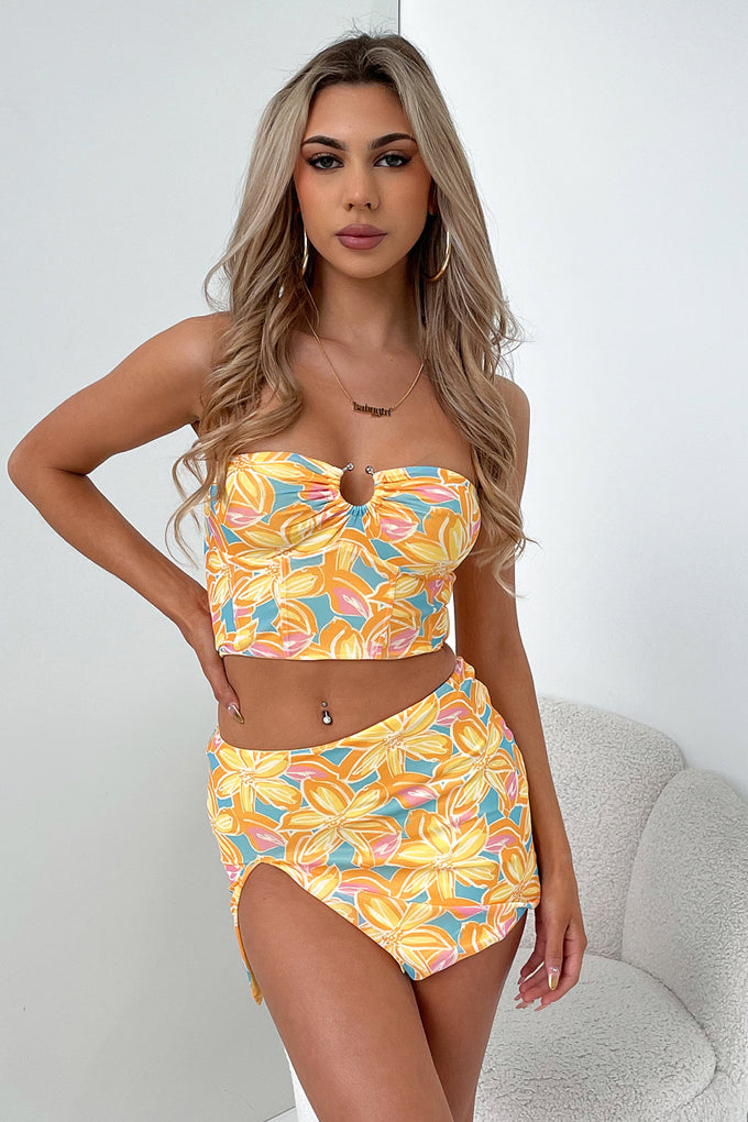Riva Skirt - Yellow Floral