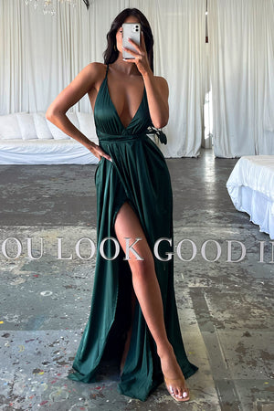 Scarlett Halter Maxi Dress - Emerald Green  Thats So Fetch AU