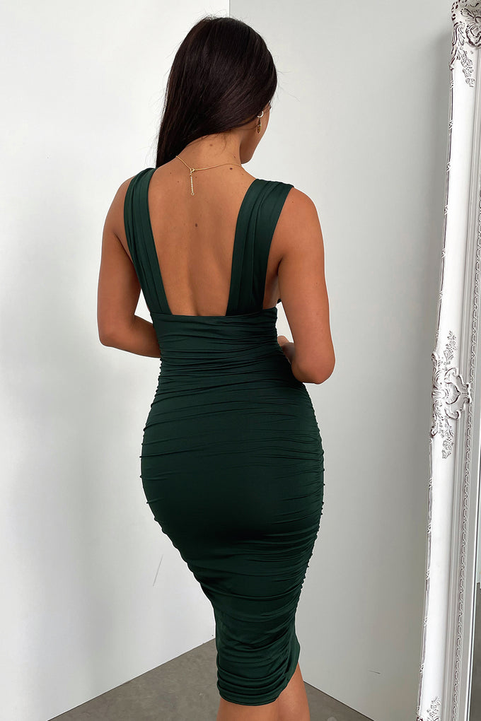 Trixie Midi Dress - Emerald