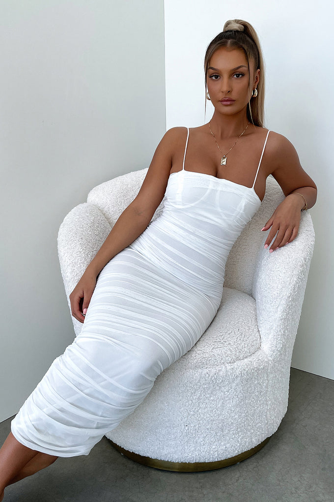 Zena Full Length Dress - White